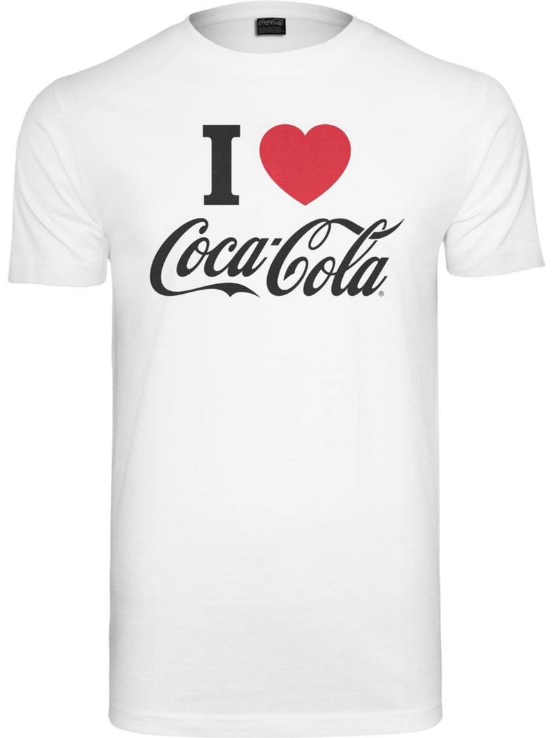 T-shirt motif/style coca-cola love coke - merchcode Blanc - Kiabi