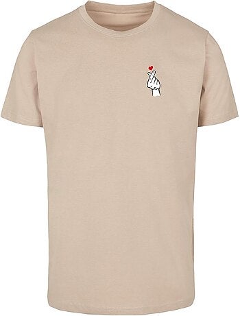 T-shirt motif/style cœur de doigts 2.0 - mister tee