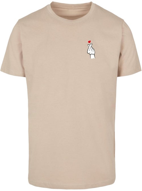 T-shirt motif/style cœur de doigts 2.0 - mister tee - Kiabi