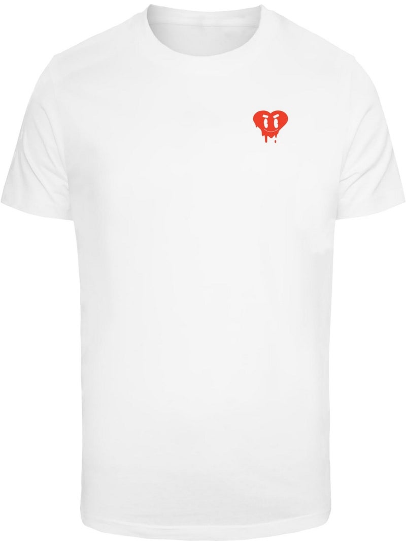 T-shirt motif/style cœur dégoulinant - mister tee Blanc - Kiabi