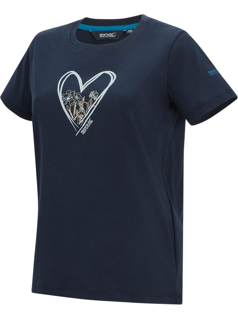 T-shirt motif/style cœur filandra vx - regatta Bleu marine - Kiabi