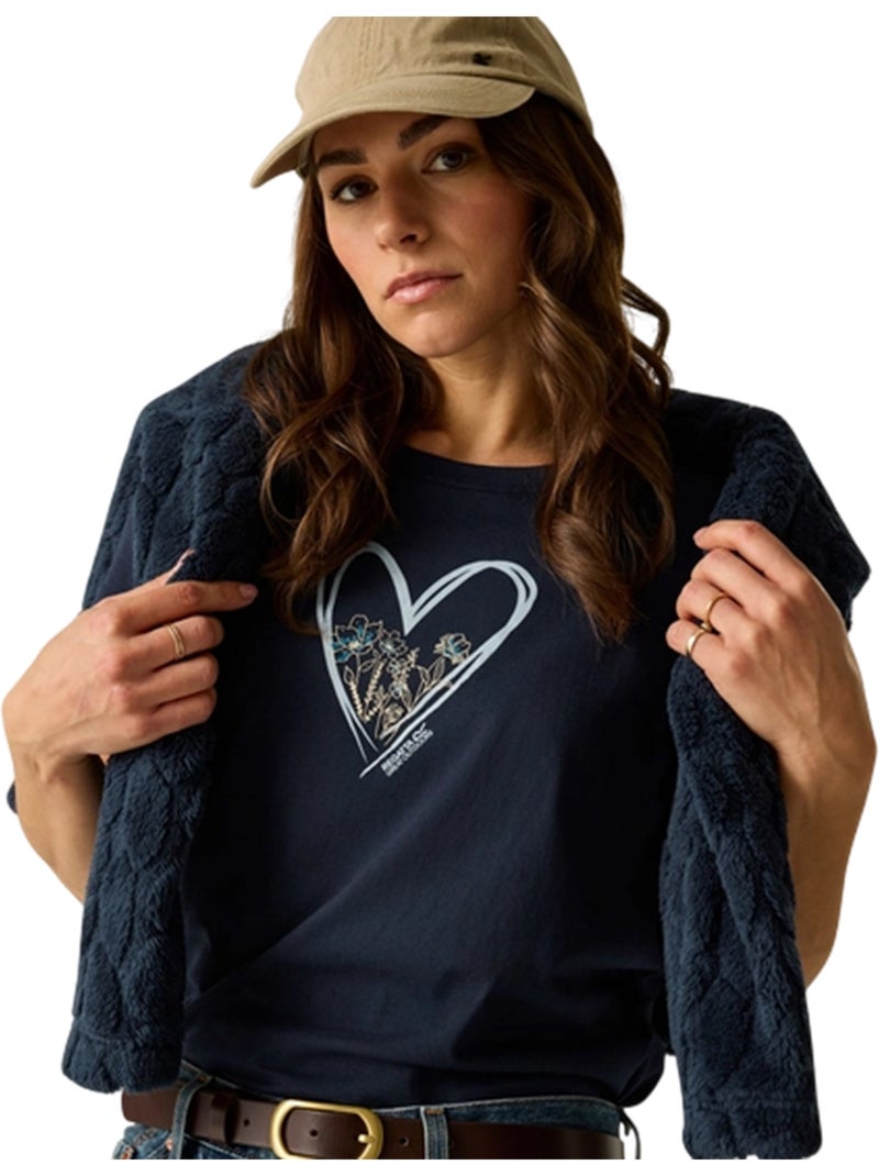 T-shirt motif/style cœur filandra vx - regatta Bleu marine - Kiabi