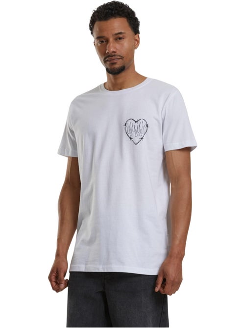 T-shirt motif/style cœurs burning - mister tee - Kiabi