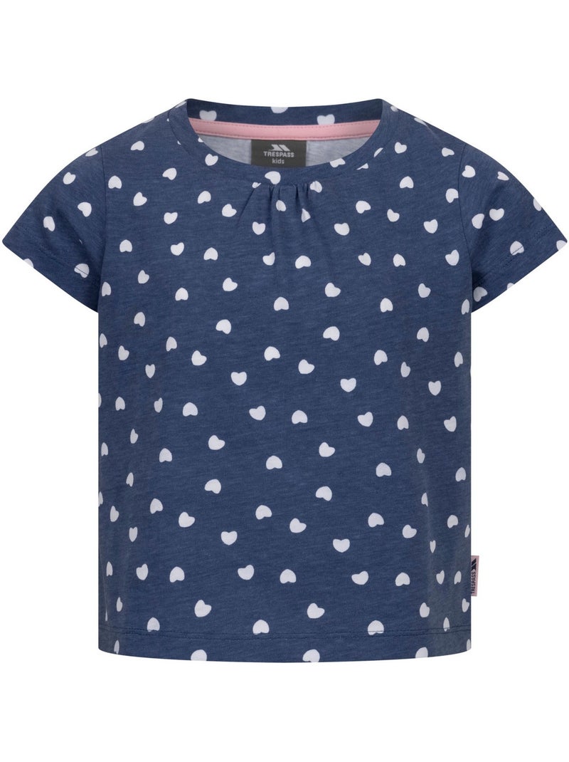 T-shirt motif/style cœurs hira - trespass Bleu saphir - Kiabi