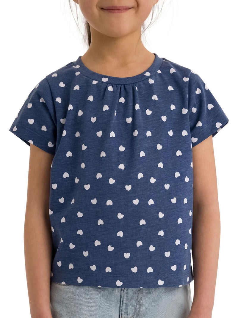T-shirt motif/style cœurs hira - trespass Bleu saphir - Kiabi