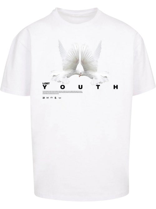 T-shirt motif/style colombe - lost youth - Kiabi