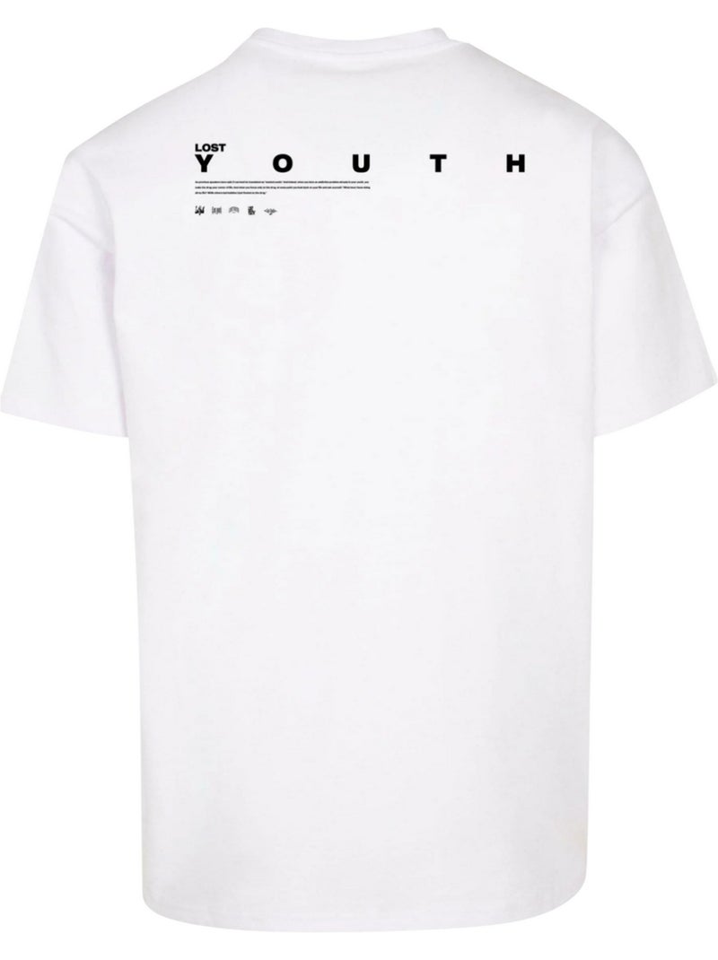 T-shirt motif/style colombe - lost youth Blanc - Kiabi