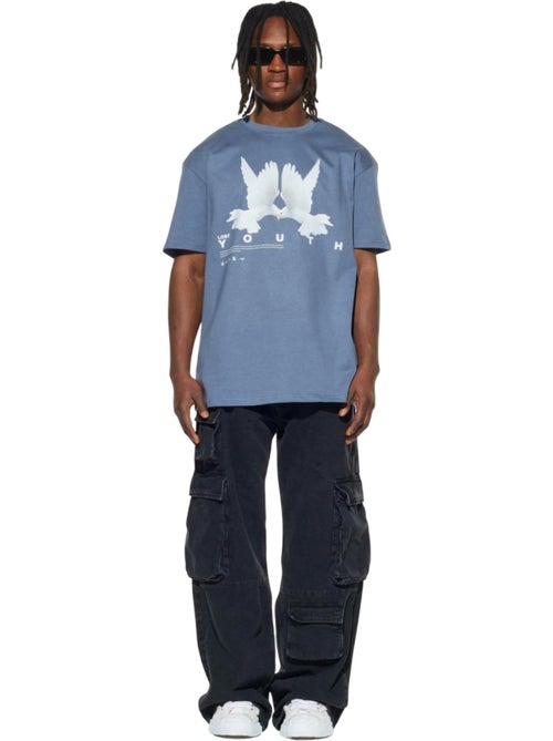 T-shirt motif/style colombe - lost youth - Kiabi