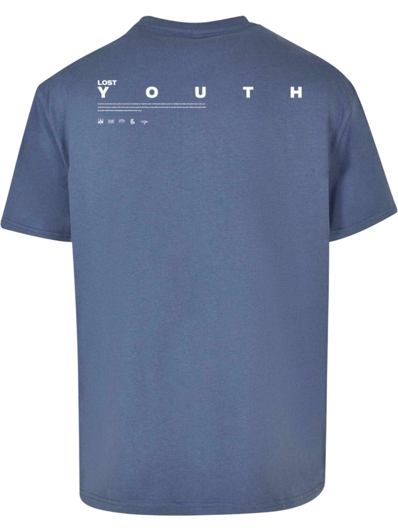 T-shirt motif/style colombe - lost youth Bleu turquoise - Kiabi