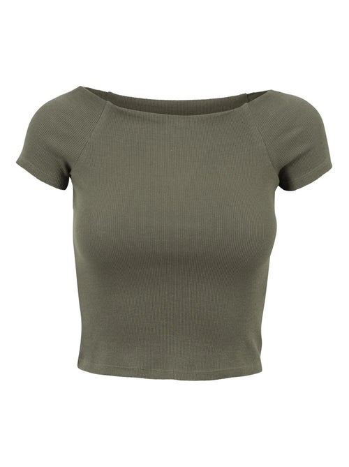 T-shirt motif/style côtelé - urban classics - Kiabi