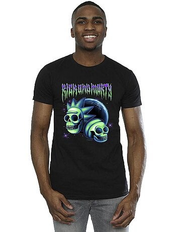T-shirt motif/style crâne - rick et morty