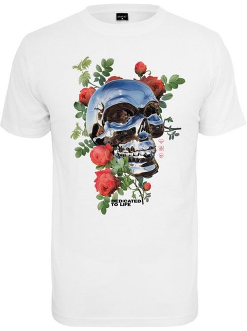 T-shirt motif/style crâne chromé - mister tee - Kiabi