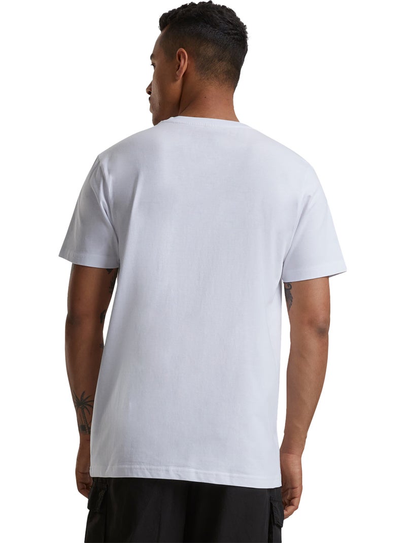 T-shirt motif/style crâne et papillon - mister tee Blanc - Kiabi