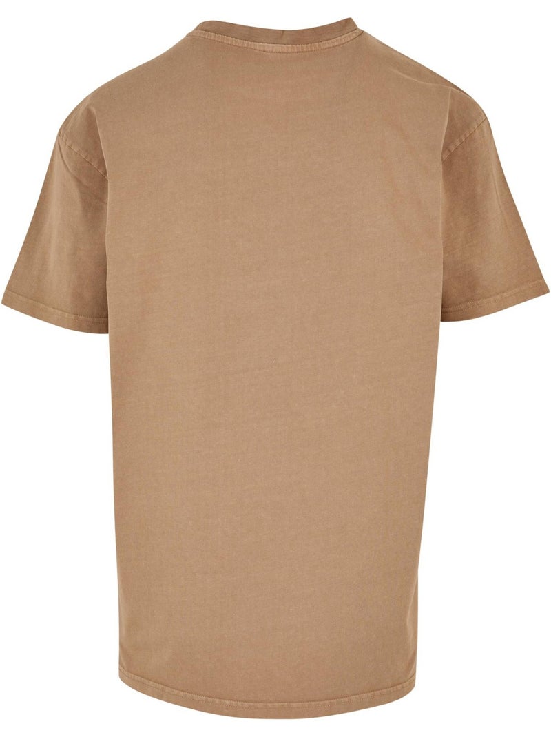 T-shirt motif/style délavé à l'acide - build your brand Beige - Kiabi