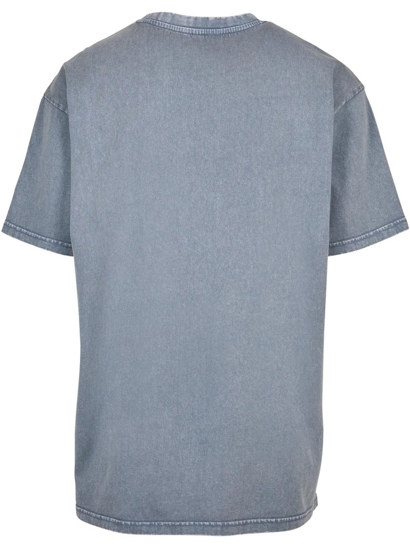 T-shirt motif/style délavé à l'acide - build your brand Bleu turquoise - Kiabi