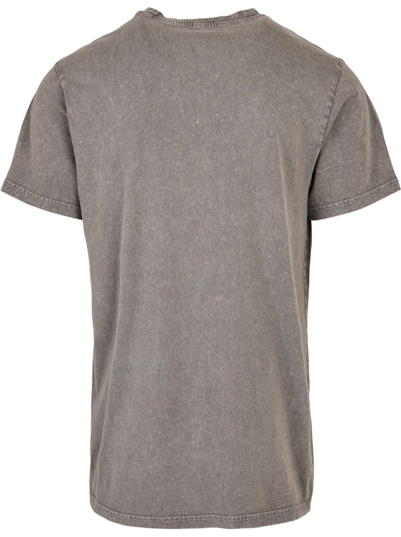 T-shirt motif/style délavé à l'acide - build your brand Gris Gris anthracite - Kiabi