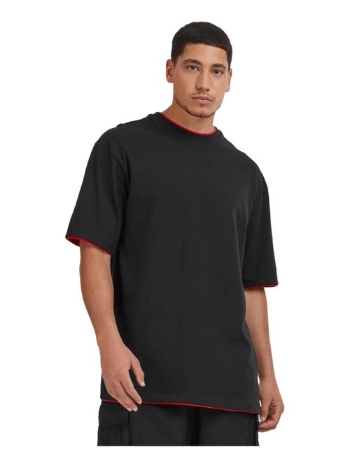 T-shirt motif/style détail contrasté - urban classics - Kiabi T-shirt motif/style détail contrasté - urban classics - Kiabi