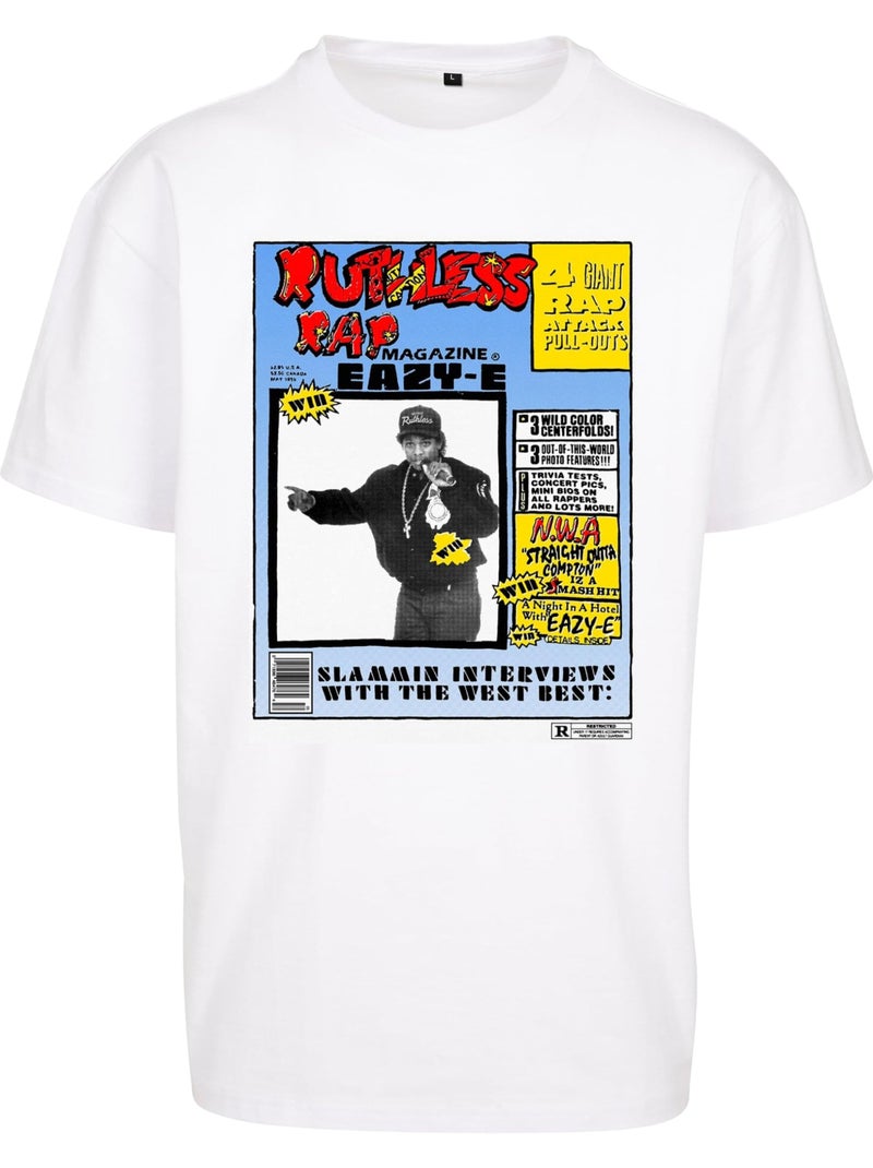 T-shirt motif/style eazy-e rap magazine - mister tee Blanc - Kiabi
