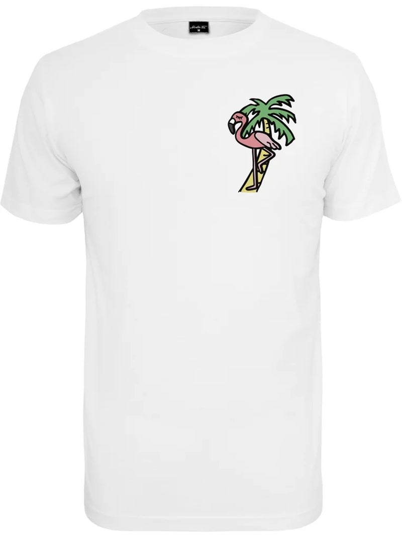 T-shirt motif/style flamant rose - mister tee Blanc - Kiabi