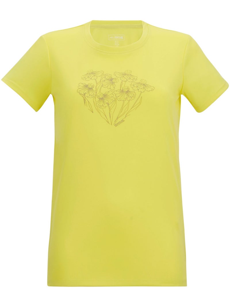 T-shirt motif/style fleurs fingal - regatta Jaune pâle - Kiabi