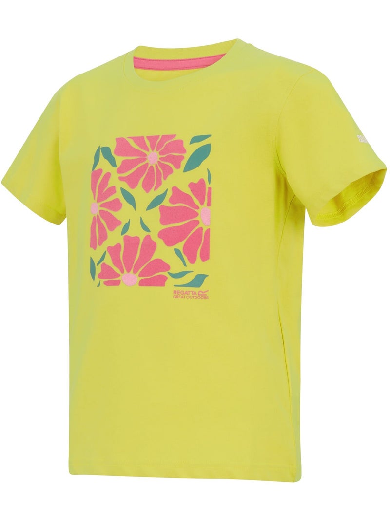 T-shirt motif/style floral bosley - regatta Jaune pâle - Kiabi