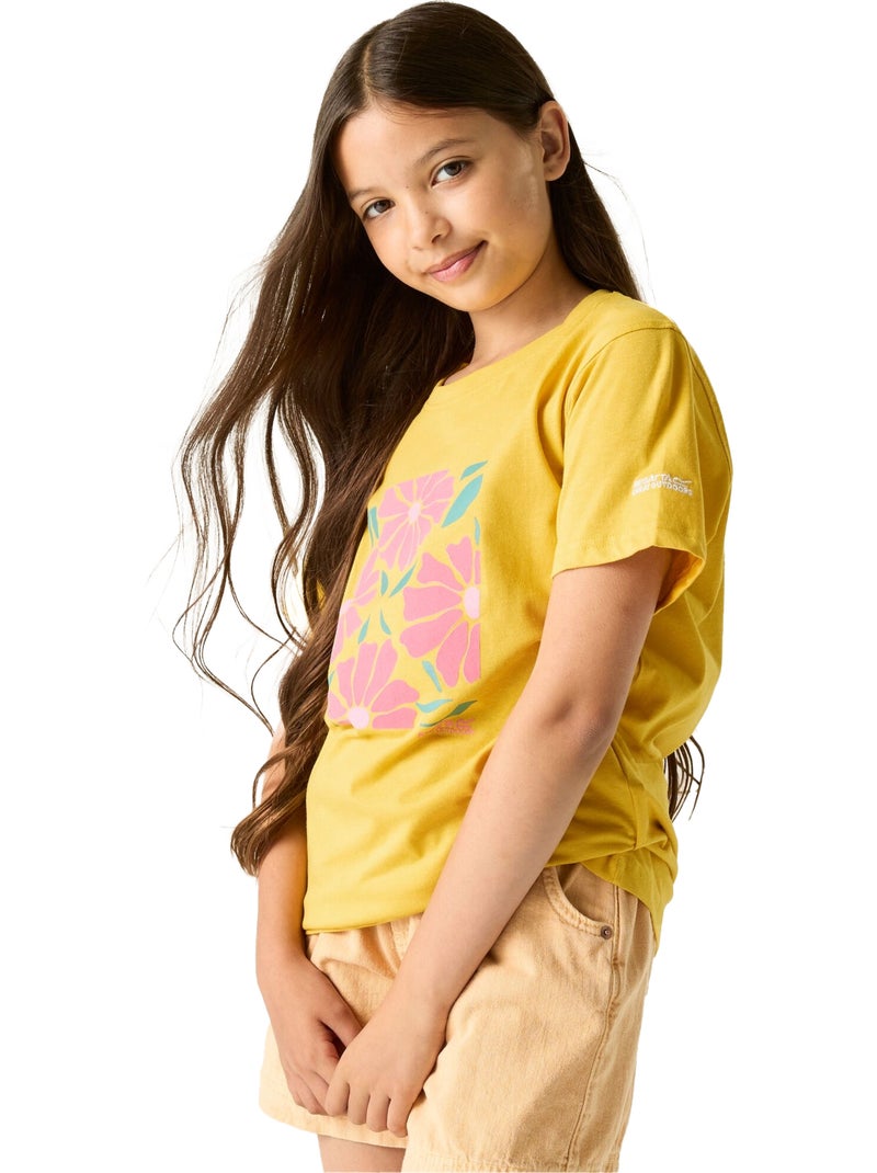 T-shirt motif/style floral bosley - regatta Jaune pâle - Kiabi