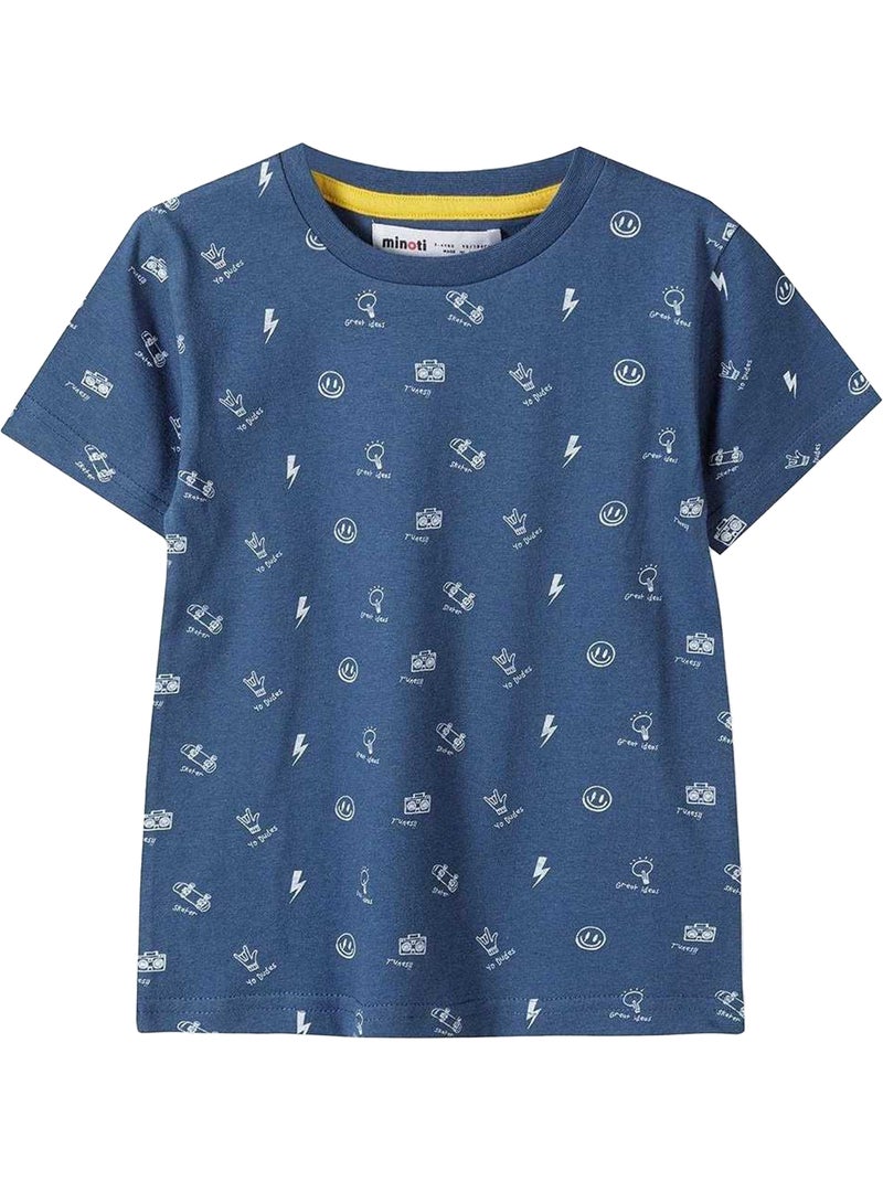 T-shirt motif/style graphique - minoti Bleu - Kiabi