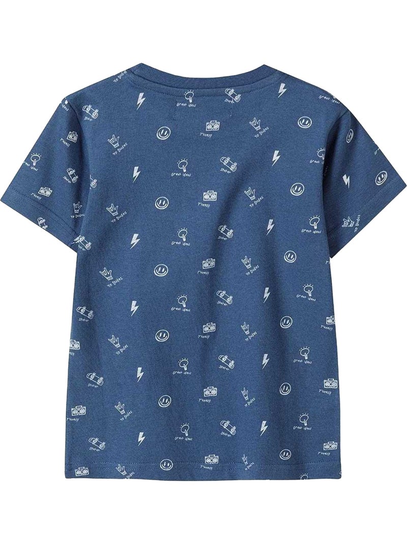 T-shirt motif/style graphique - minoti Bleu - Kiabi