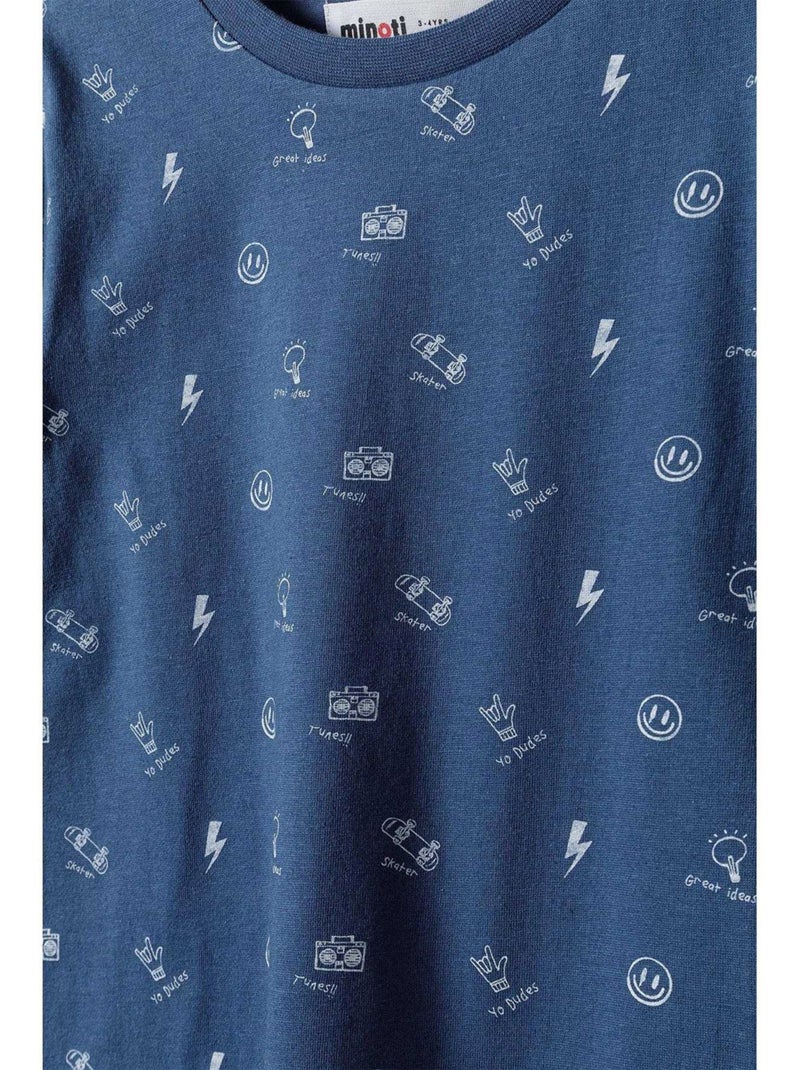 T-shirt motif/style graphique - minoti Bleu - Kiabi