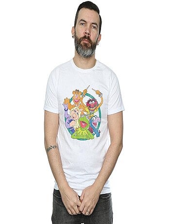 T-shirt motif/style groupe et cercle muppet - disney