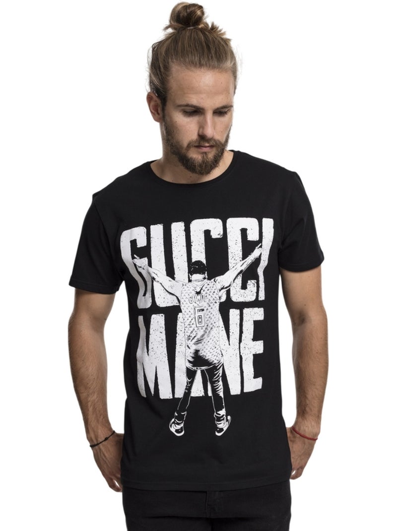 T-shirt motif/style gucci mane guwop stance - merchcode Noir - Kiabi