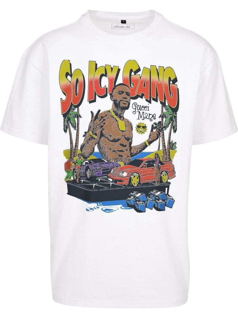 T-shirt motif/style gucci mane so icy - mister tee Blanc - Kiabi