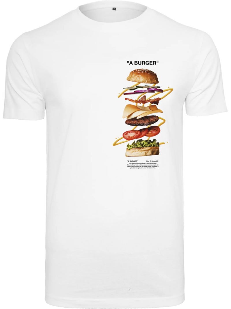 T-shirt motif/style hamburger - mister tee Blanc - Kiabi