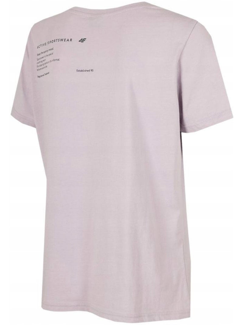 T-shirt motif/style imprimé au dos - 4f Violet clair - Kiabi