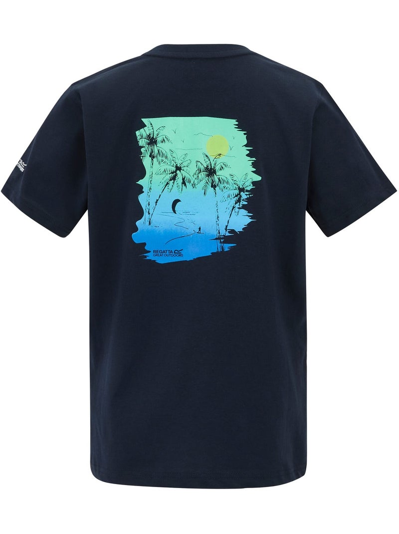T-shirt motif/style imprimé au dos bosley - regatta Bleu marine - Kiabi