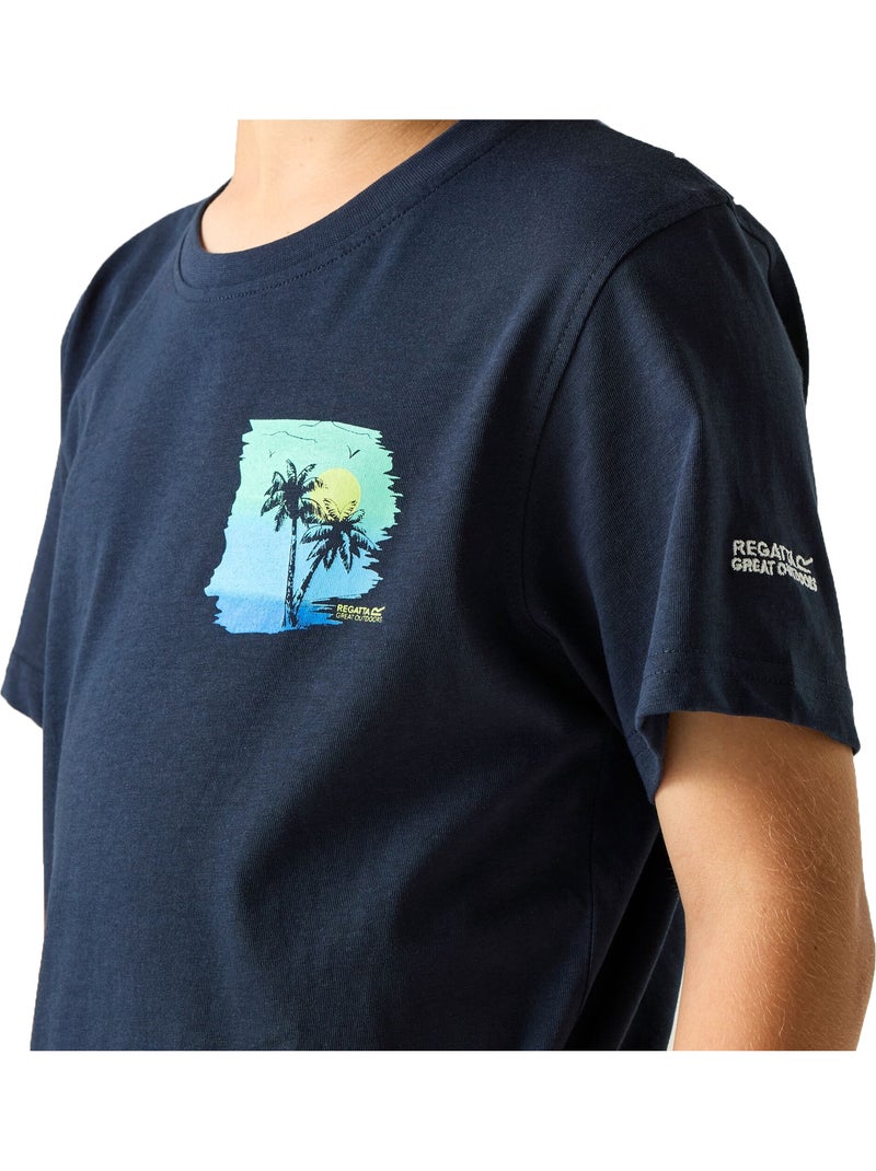 T-shirt motif/style imprimé au dos bosley - regatta Bleu marine - Kiabi