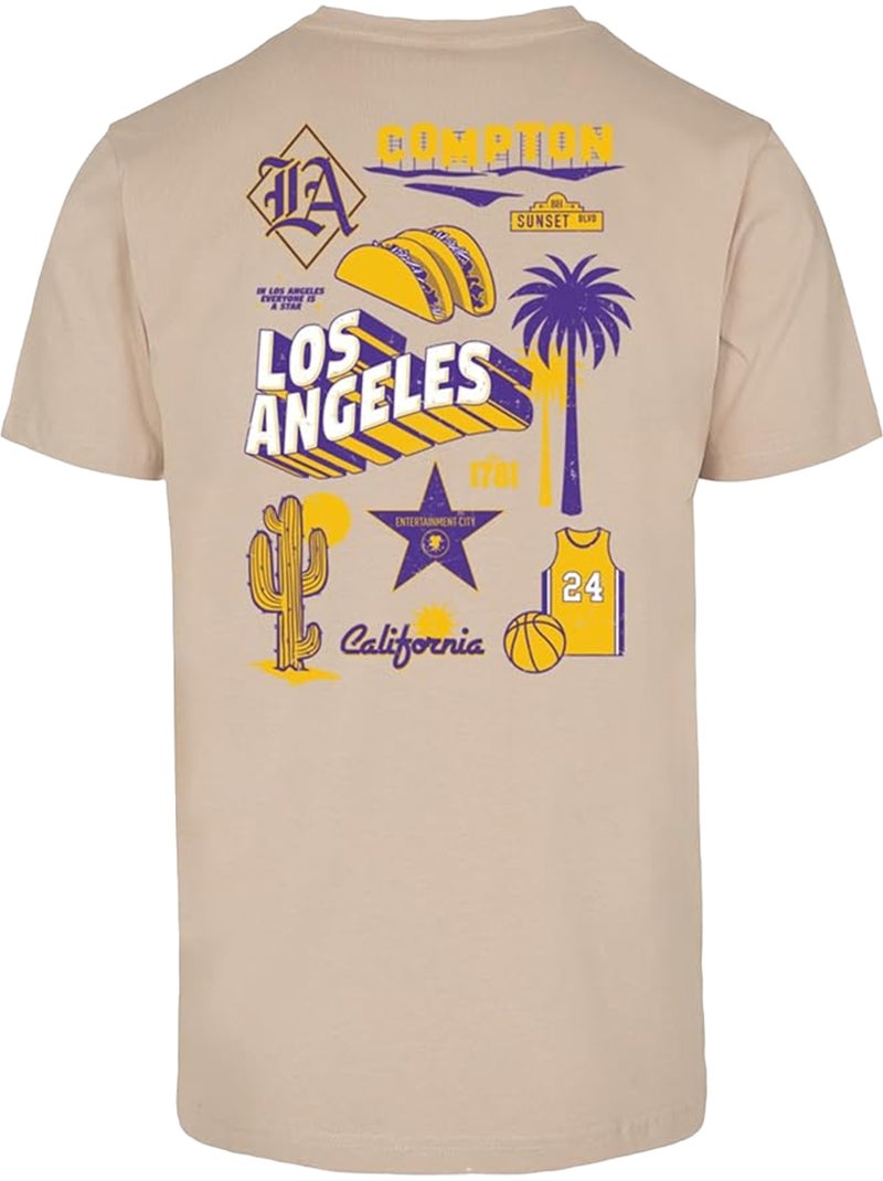 T-shirt motif/style imprimé au dos los angeles city - mister tee Beige - Kiabi