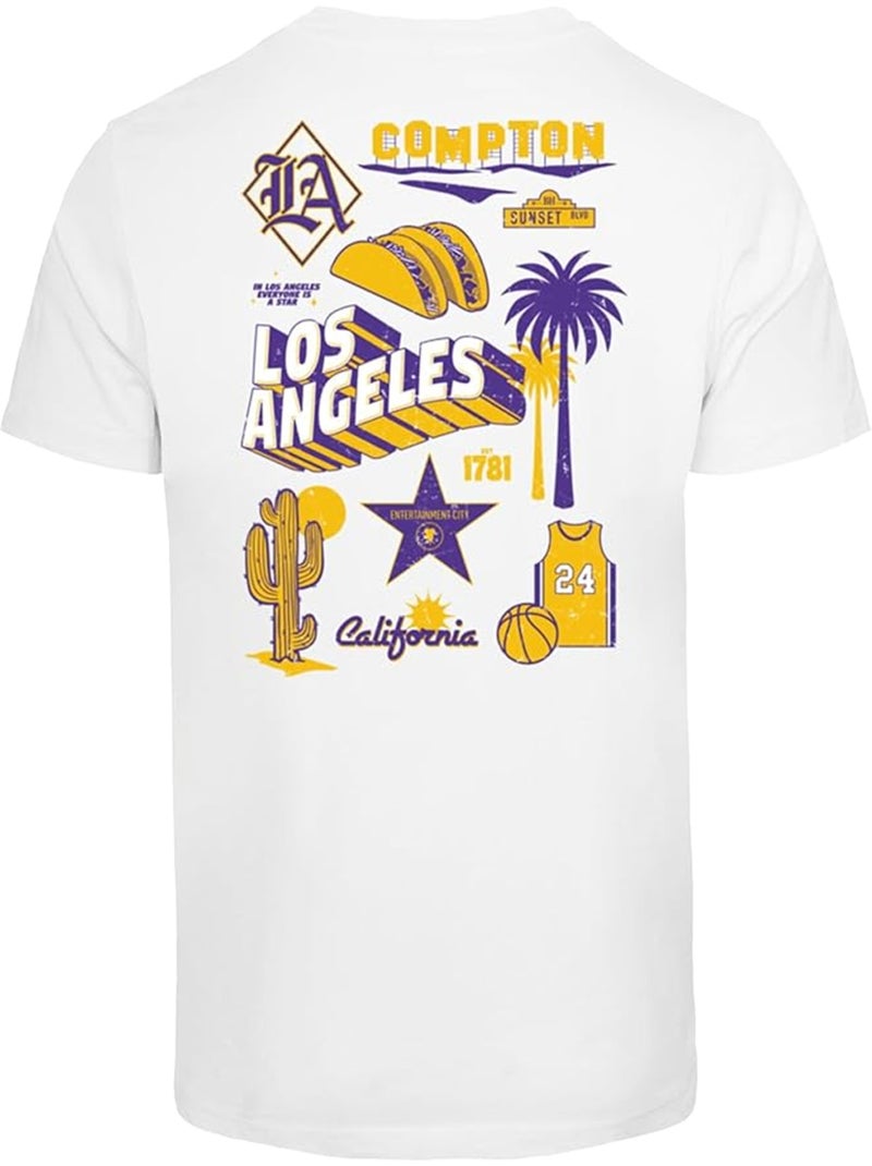 T-shirt motif/style imprimé au dos los angeles city - mister tee Blanc - Kiabi
