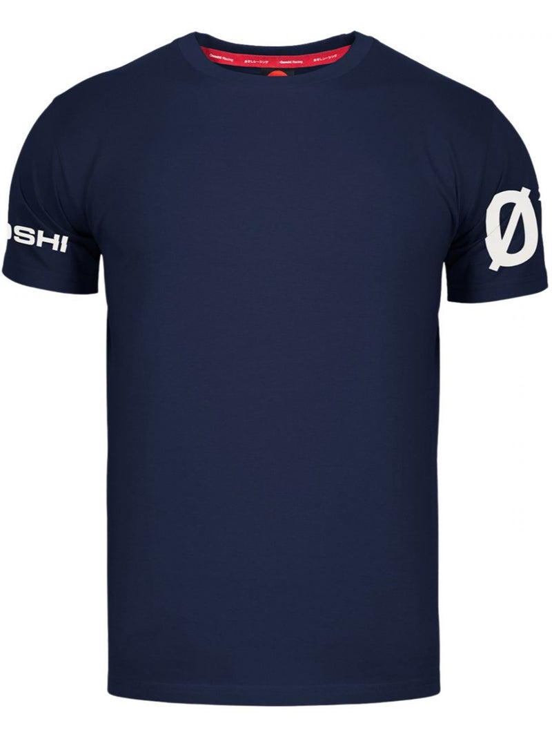 T-shirt motif/style imprimé sur manche - ozoshi Bleu marine - Kiabi