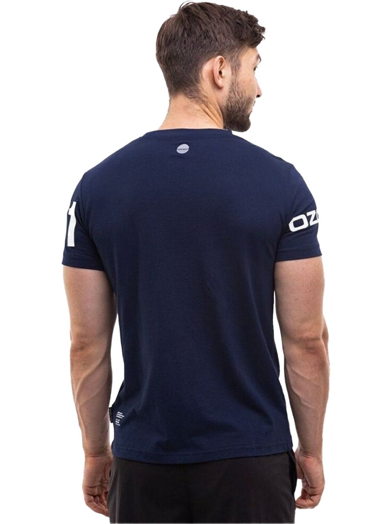 T-shirt motif/style imprimé sur manche - ozoshi Bleu marine - Kiabi