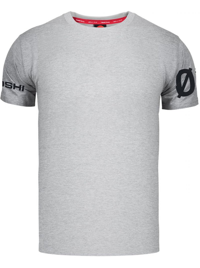 T-shirt motif/style imprimé sur manche - ozoshi Gris - Kiabi
