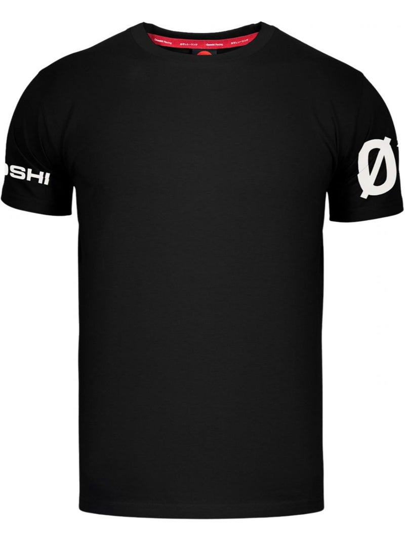 T-shirt motif/style imprimé sur manche - ozoshi Noir - Kiabi