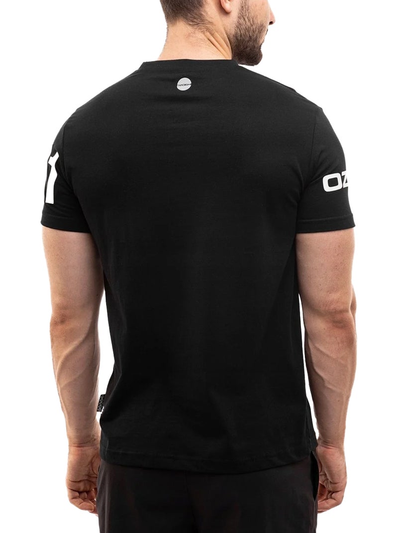T-shirt motif/style imprimé sur manche - ozoshi Noir - Kiabi