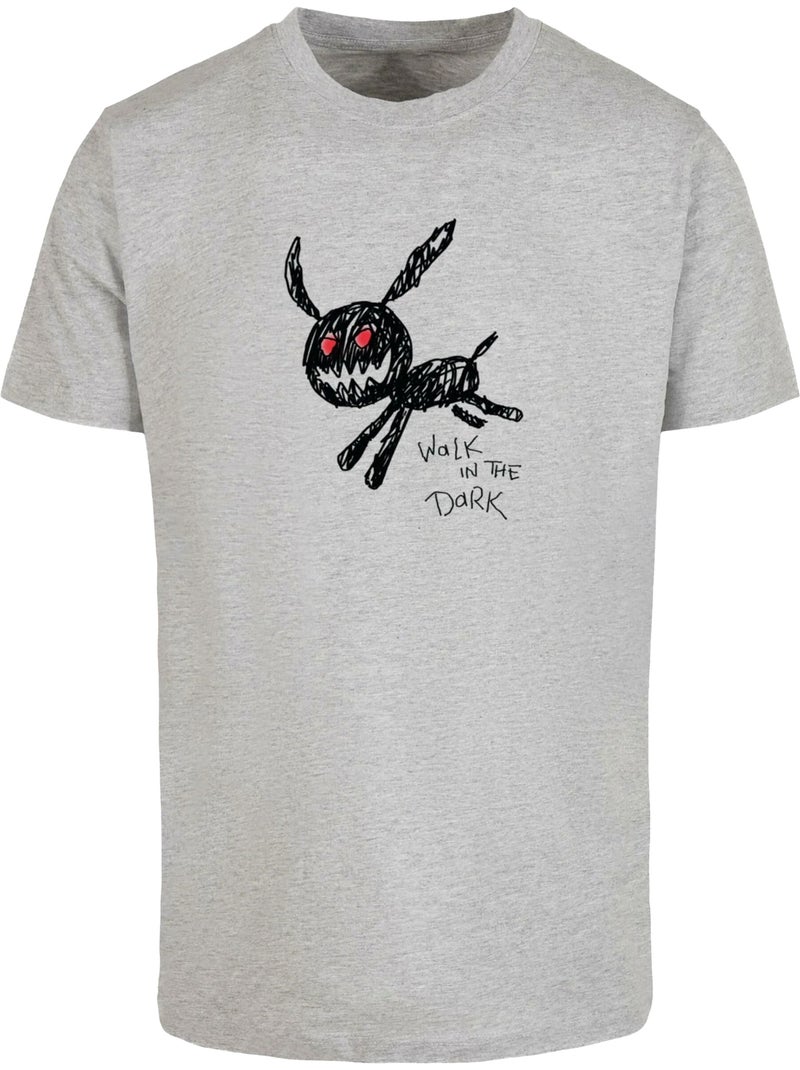 T-shirt motif/style imprimé walk in the dark - mister tee Gris chiné - Kiabi