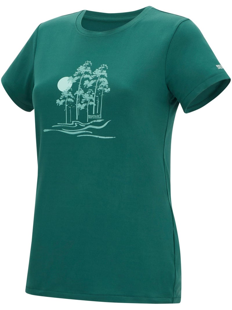 T-shirt motif/style lac rivage fingal - regatta Vert forêt - Kiabi