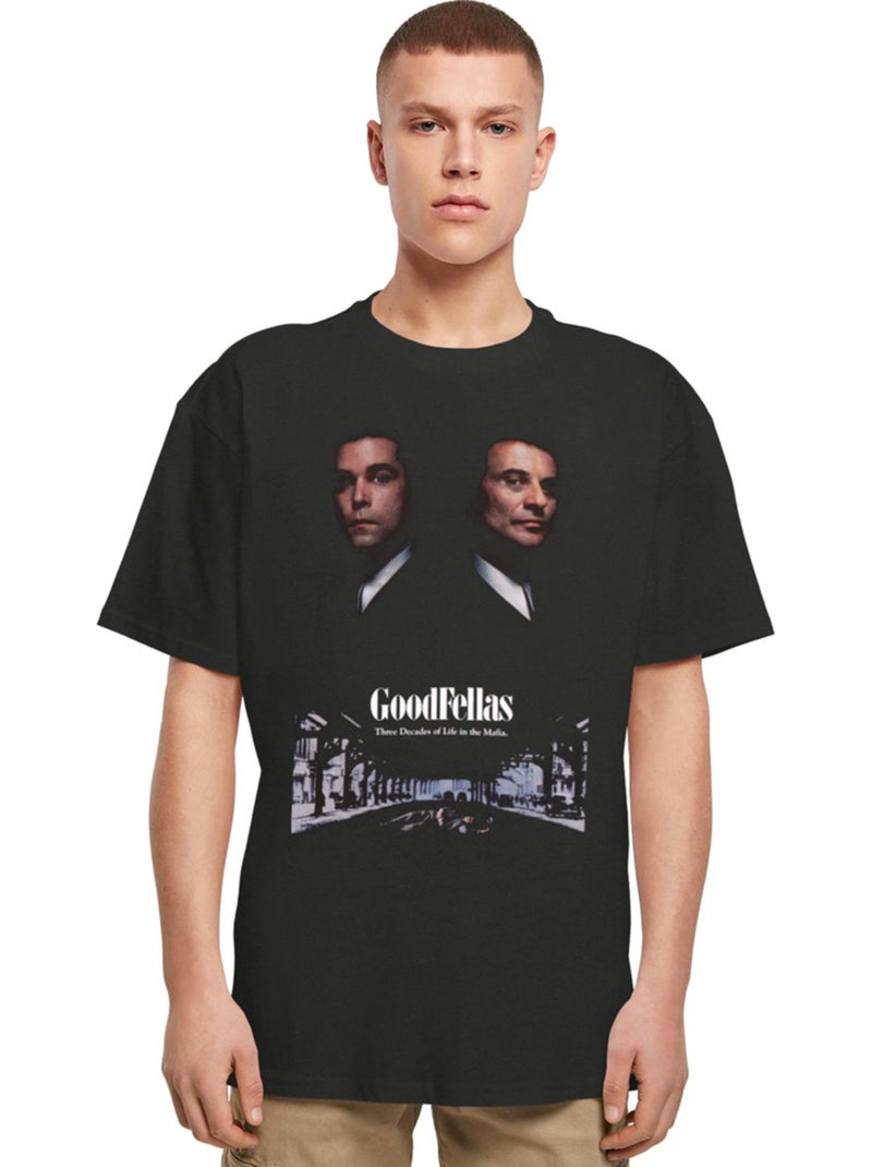 T-shirt motif/style les affranchis poster - mister tee (henry hill, tommy devito) Noir - Kiabi