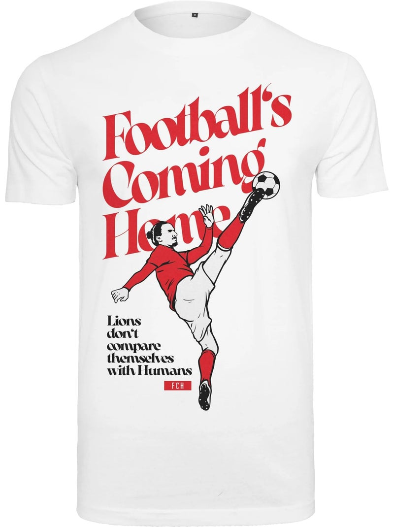 T-shirt motif/style lions football's coming home - merchcode Blanc - Kiabi