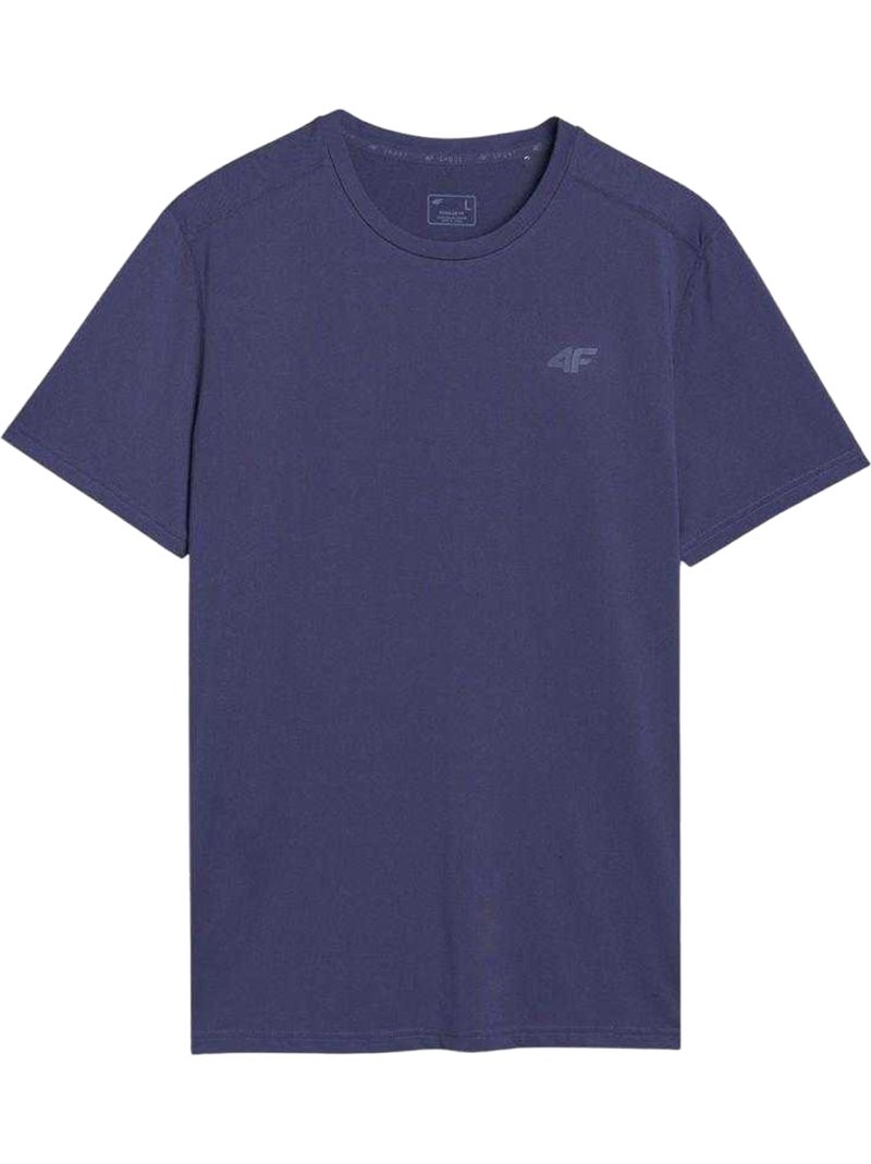 T-shirt motif/style logo - 4f Bleu marine - Kiabi