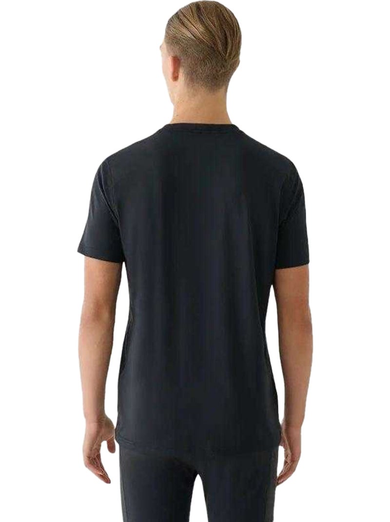 T-shirt motif/style logo - 4f Noir - Kiabi
