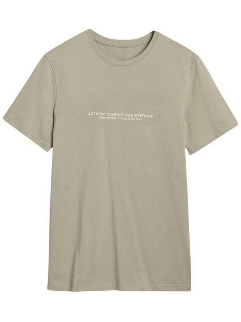 T-shirt motif/style logo - 4f Vert - Kiabi